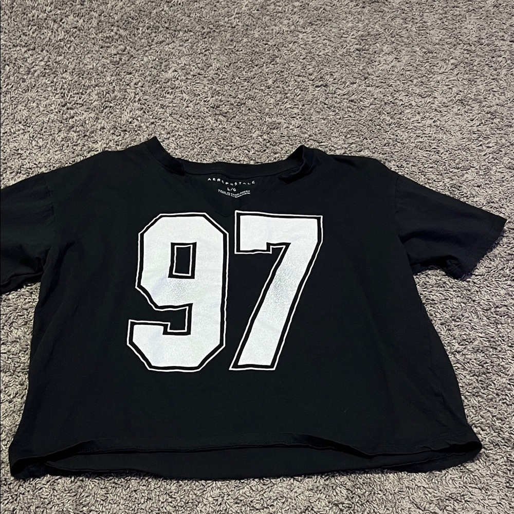 Aeropostale Black Graphic Tee